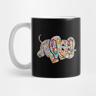 Elephant Colorful Flowers Gift Mug